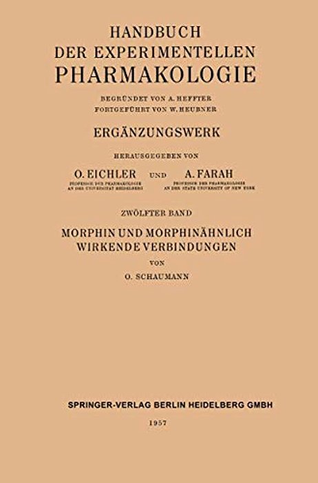 Morphin Und Morphinähnlich Wirkende Verbindungen-..
