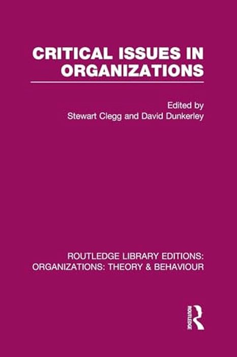 Critical Issues In Organizations (Rle: Organizations)-..