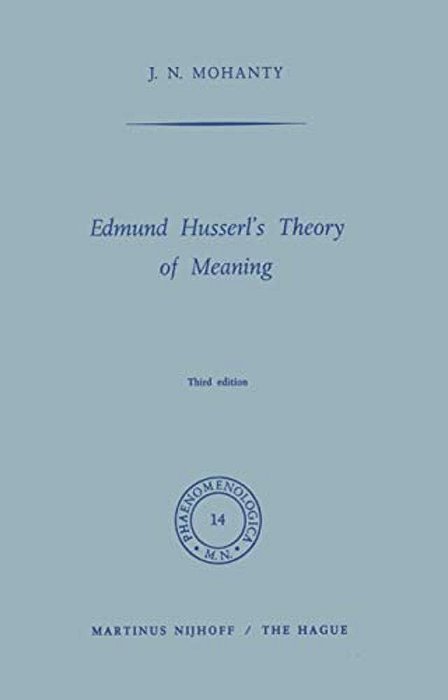 Edmund Husserl's Theory Of Meaning-..