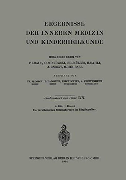 Die Verschiedenen Melaenaformen Im Säuglingsalter-..