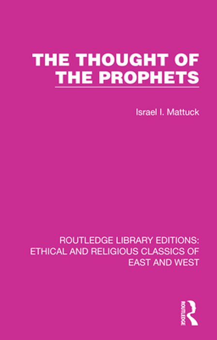 The Thought Of The Prophets-..