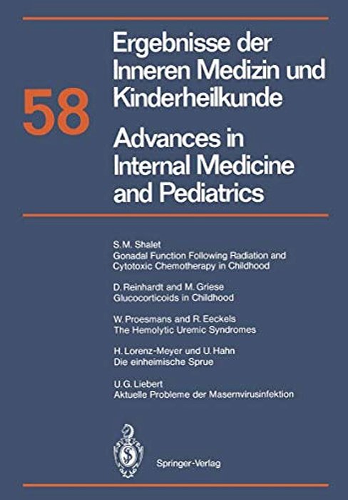 Ergebnisse Der Inneren Medizin Und Kinderheilkunde/Advances In Internal Medicine And Pediatrics-..