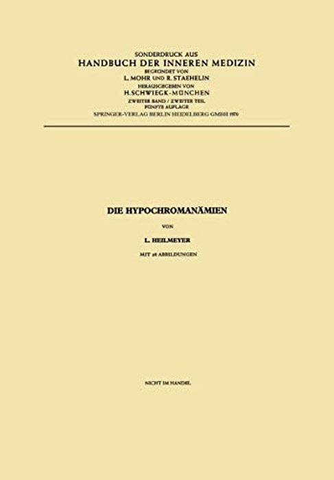 Die Hypochromanämien-..