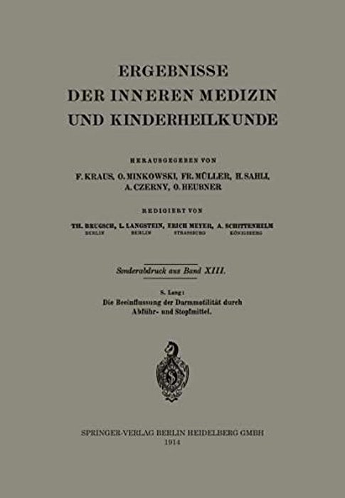 Die Beeinflussung Der Darmmotilität Durch Abführ- Und Stopfmittel-..