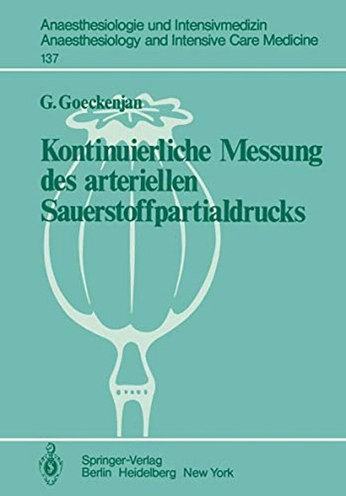 Kontinuierliche Messung Des Arteriellen Sauerstoffpartialdrucks-..