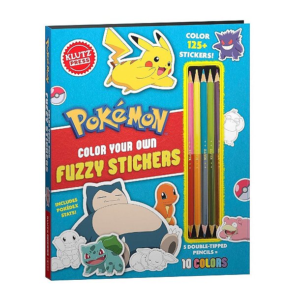 Pokémon Color Your Own Fuzzy Stickers-..