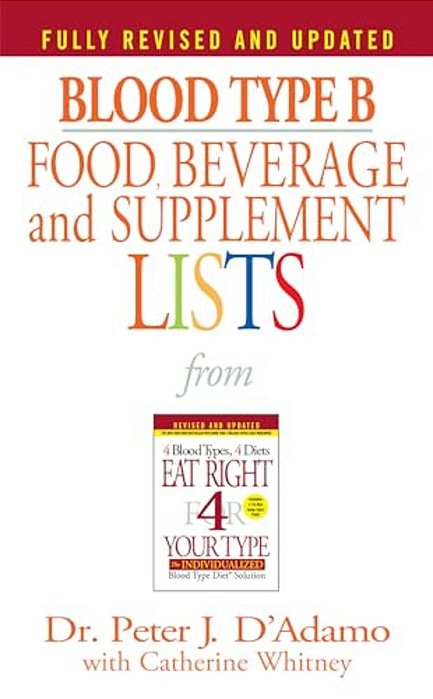 Blood Type B Food, Beverage And Supplement Lists-..