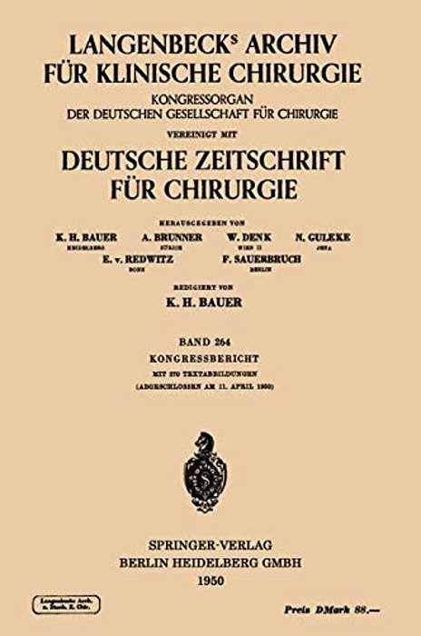 Verhandlungen Der Deutschen Gesellschaft Für Chirurgie-..