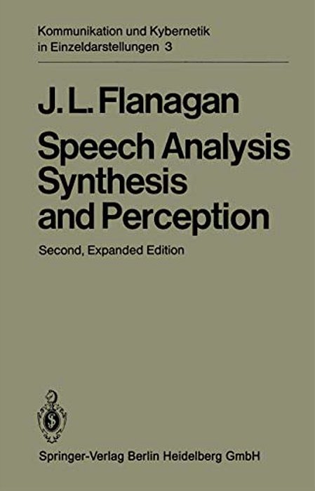 Speech Analysis Synthesis And Perception-..