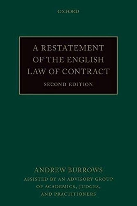 A Restatement Of The English Law Of Contract-..