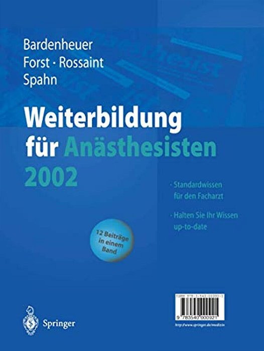 Weiterbildung Für Anästhesisten 2002-..