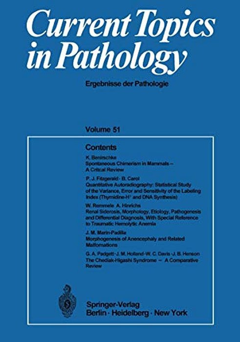 Current Topics In Pathology: Ergebnisse Der Pathologie-..