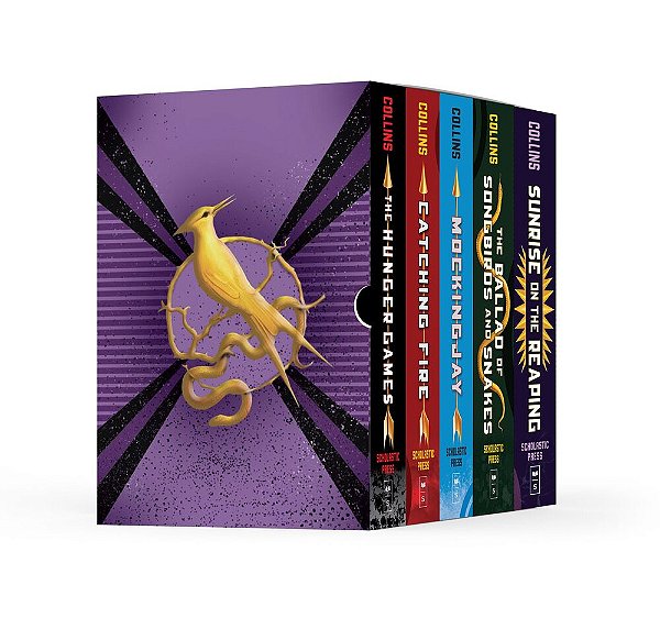 Hunger Games 5-Book Hardcover Box Set (The Hunger Games, Catching Fire, Mockingjay, The Ballad Of Songbirds And Snakes, Sunrise On The Reaping)-..