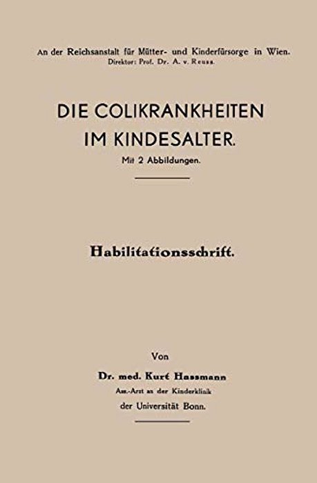 Die Colikrankheiten Im Kindesalter-..