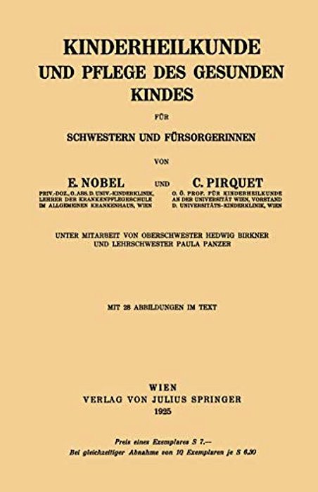 Kinderheilkunde Und Pflege Des Gesunden Kindes Für Schwestern Und Fürsorgerinnen-..