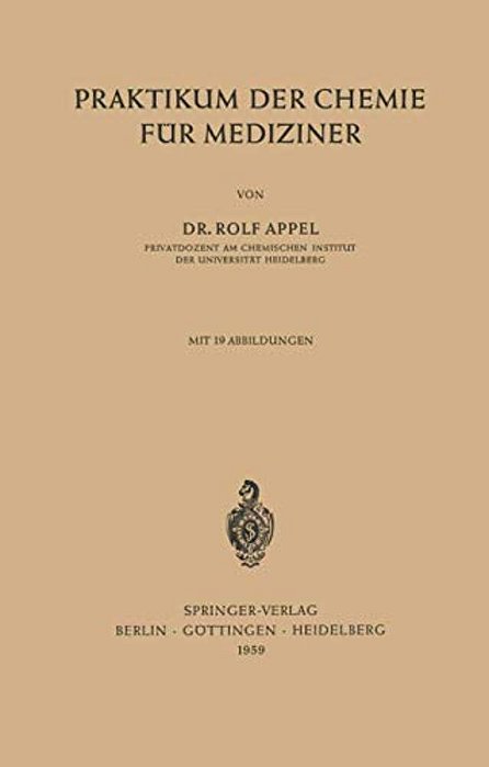 Praktikum Der Chemie Für Mediziner-..