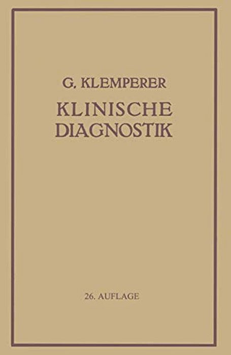 Grundriss Der Klinischen Diagnostik-..
