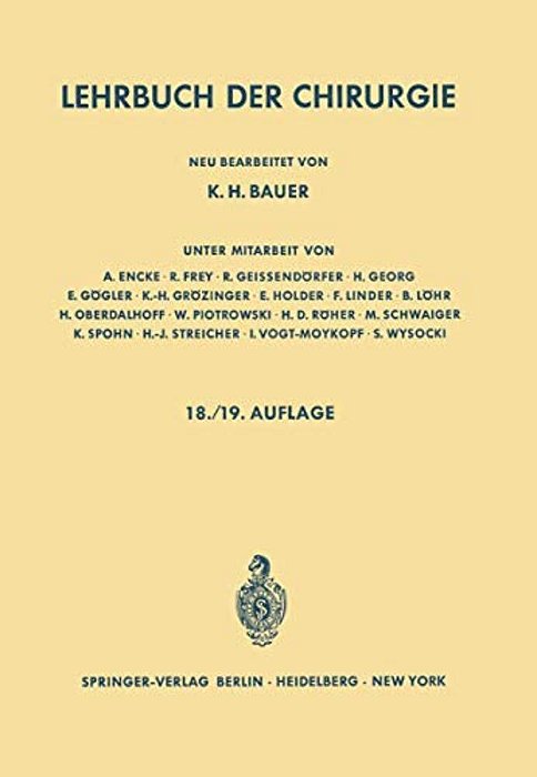 Lehrbuch Der Chirurgie-..