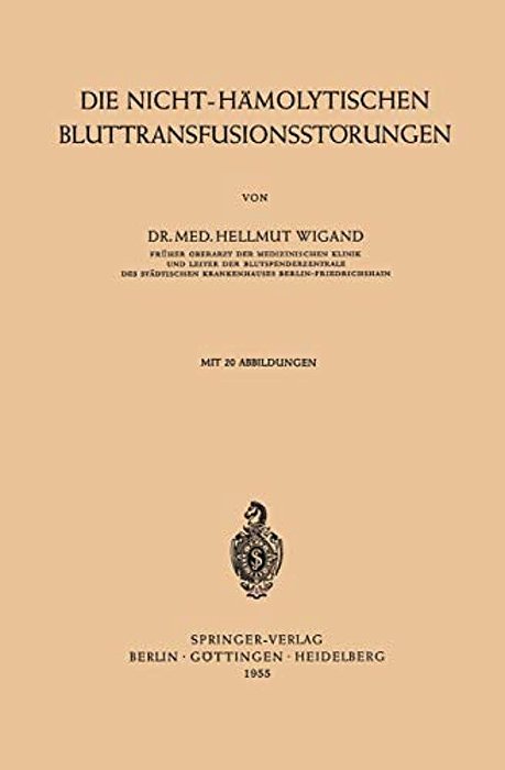 Die Nicht-Hämolytischen Bluttransfusionsstörungen-..