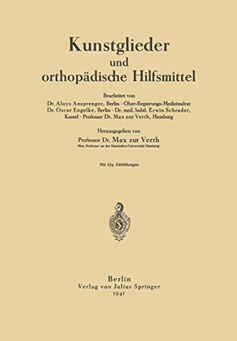 Kunstglieder Und Orthopädische Hilfsmittel-..