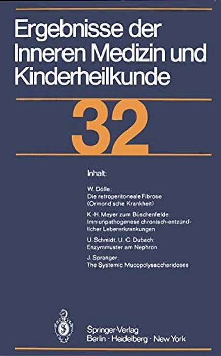 Ergebnisse Der Inneren Medizin Und Kinderheilkunde-..