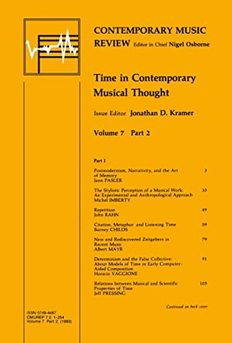Time In Contemporary Musical Thought-..