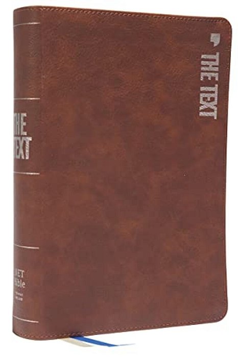 The Text Bible: Uncover The Message Between God, Humanity, And You (Net, Brown Leathersoft, Comfort Print)-..