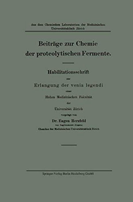 Beiträge Zur Chemie Der Proteolytischen Fermente-..
