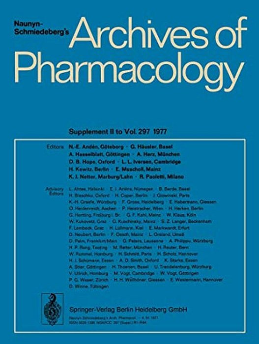 Deutsche Pharmakologische Gesellschaft: Abstracts Of The 18. Spring Meeting-..