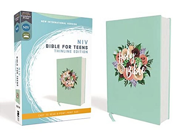 Niv, Bible For Teens, Thinline Edition, Cloth Over Board, Floral, Red Letter Edition, Comfort Print-..