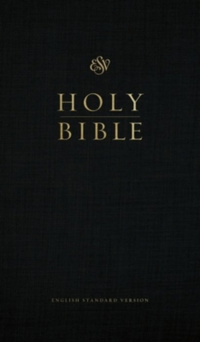 Esv Church Bible, Large Print, Red Letter (Hardcover, Black)-..
