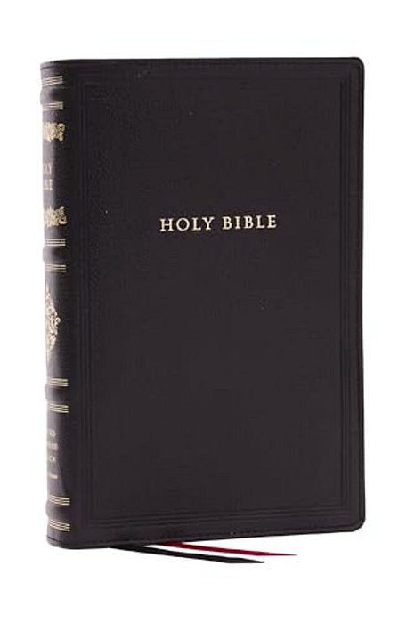 Rsv Personal Size Bible With Cross References, Black Genuine Leather, Thumb Indexed, (Sovereign Collection)-..