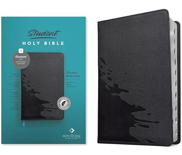 Nlt Student Bible, Thinline Reference, Filament Enabled (Leatherlike, Overflow Black, Indexed, Red Letter)-..