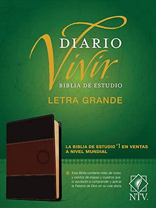 Biblia De Estudio Del Diario Vivir Ntv, Letra Grande (Sentipiel, Café/Café Claro, Índice, Letra Roja)-..