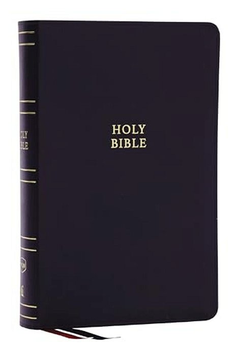Nkjv, Single-Column Reference Bible, Verse-By-verse, Black Bonded Leather, Red Letter, Comfort Print-..