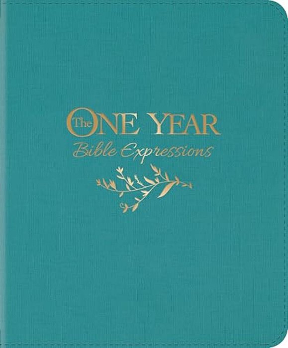 The One Year Bible Expressions Nlt (Leatherlike, Tidewater Teal)-..