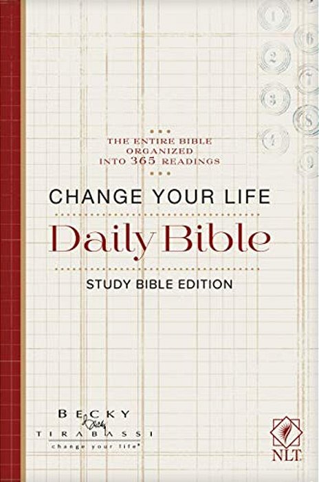 Change Your Life Daily Bible (Softcover): Study Bible Edition-..