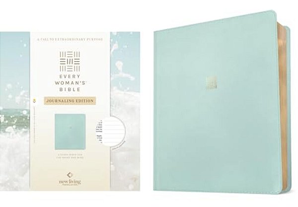 Nlt Every Woman's Bible, Journaling Edition, Filament Enabled (Leatherlike, Seafoam Blue, Red Letter)-..