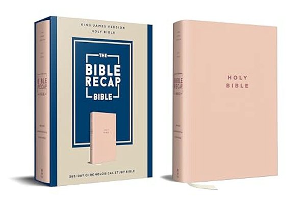 The Bible Recap 365-Day Chronological Study Bible: King James Version--imitation Leather, Pink-..