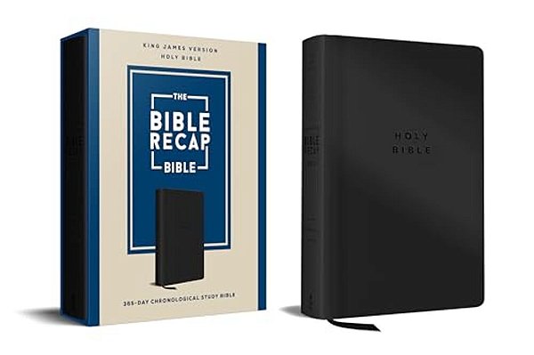 The Bible Recap 365-Day Chronological Study Bible: King James Version--imitation Leather, Black-..