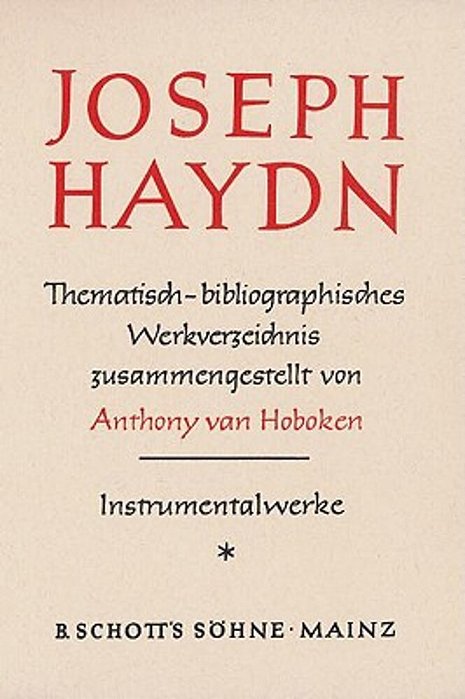 Haydn Thematic Catalog Vol. 1-..