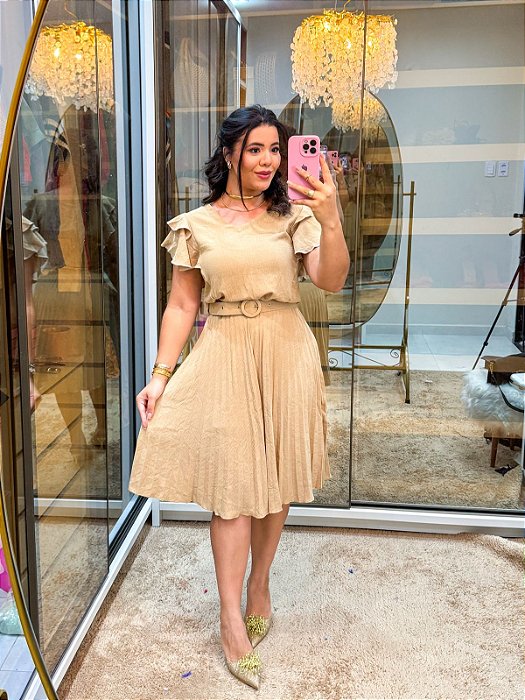 Vestido plissado 1073