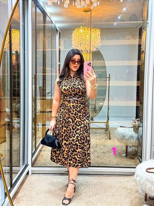 Vestido Animal Print 1310