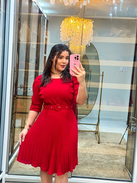 Vestido plissado 1349