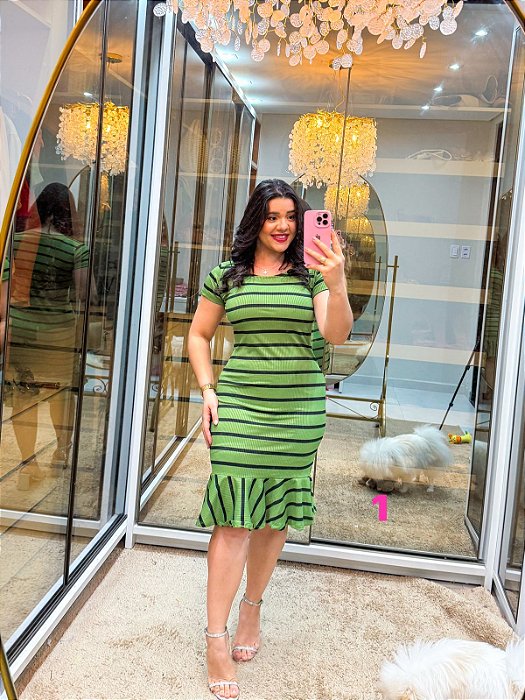 Vestido sereia com manga 1651