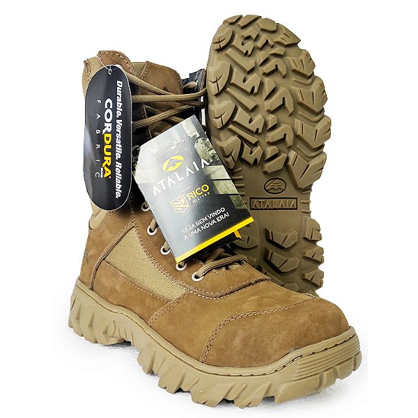 Coturno Atalaia da Rico Militar - Padrão Exército Brasileiro Cobra - Coyote - COM ZÍPER