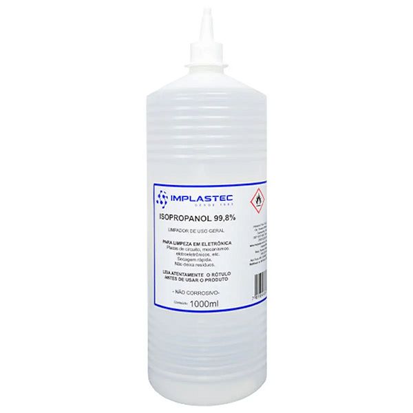 Álcool Isopropílico 99,9% da Implastec 1L