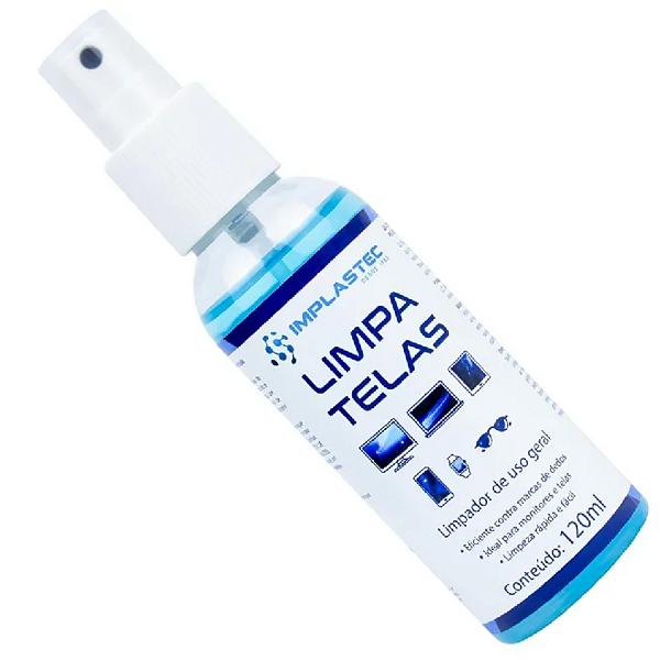 Limpa Telas Pouch Implastec - Limpeza Eficaz para Monitores, telas e Eletrônicos