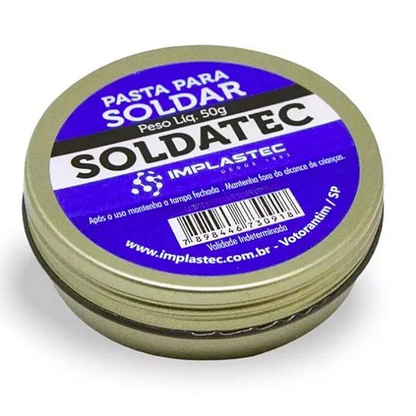 Soldatec Pasta de Solda 50g Implastec - Soldagem Profissional e Segura