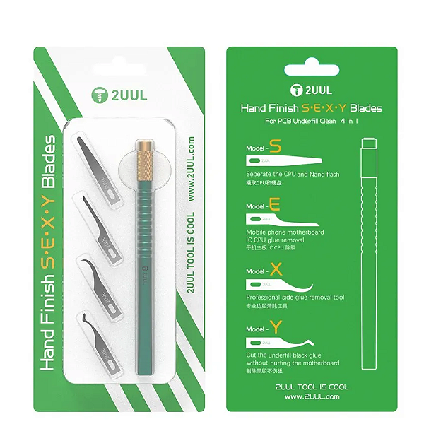 Kit de Lâminas S.E.X.Y. 2UUL com Acabamento Manual para Limpeza de PCB